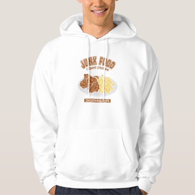 唐揚げポテト（カレッジ風イラスト） HOODIE (Vorderseite)
