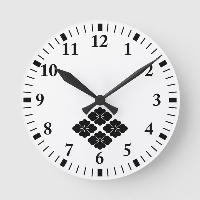 四 花 RUNDE WANDUHR (Vorderseite)