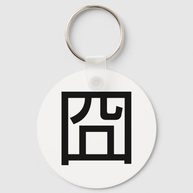 囧 Jiong Chinese Orz Asian Meme Hanzi Emoticon Schlüsselanhänger (Vorderseite)