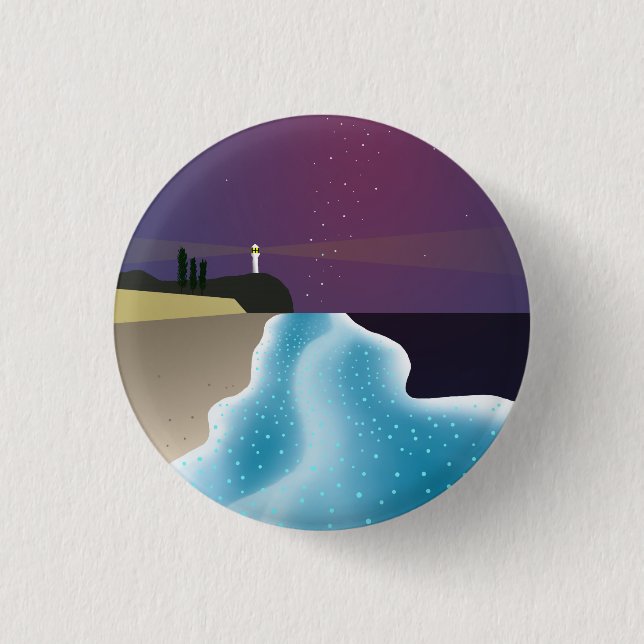 夜光虫 (エメラルドグリーンバージョン) BUTTON (Vorderseite)