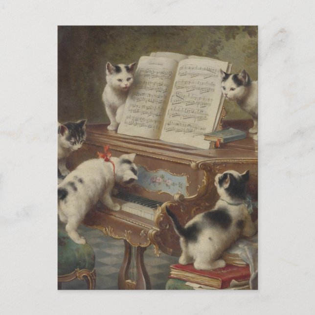 子 猫 と ピ ノ ア POSTKARTE (Vorderseite)
