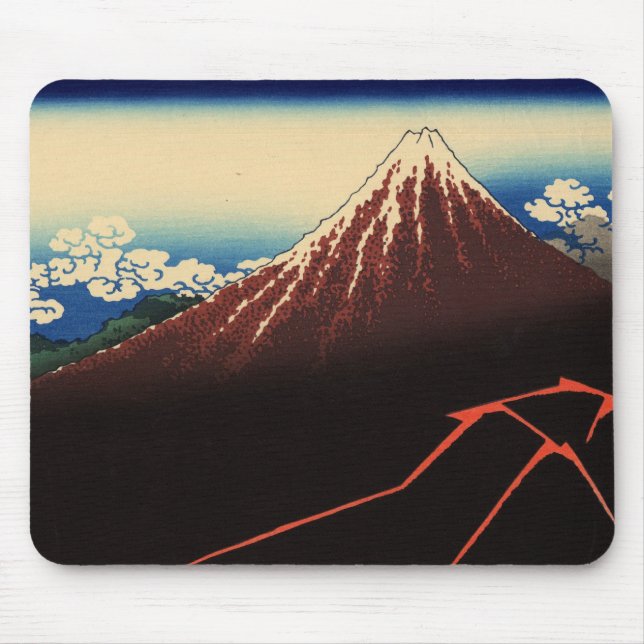 山下白雨, 北斎 Donner und der Fujisan, Hokusai, Ukiyo-e Mousepad (Vorne)