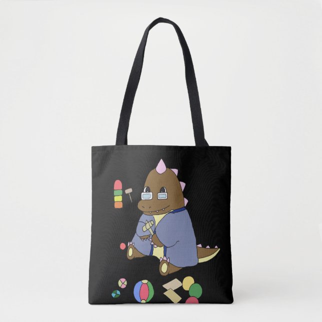 岩手県久慈市　道の駅くじ　オリジナルキャラクターどっふぅくんのトートバッグ TASCHE (Vorderseite)