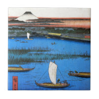 帆掛け舟と富士, 広重 Segelschiff u. der Fujisan, Hiroshige