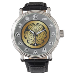 徳川家紋, Tokugawa KAMON, japanisches Familien Armbanduhr