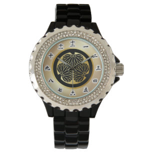 徳 川 家 紋, Tokugawa KAMON, japanisches Familienwappe Armbanduhr