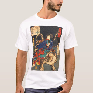 忍 者 虎, 芳 Ninja Hero & Tiger, Yoshitoshi, Ukiyo-e, T-Shirt