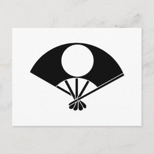 扇 に 月 丸 POSTKARTE