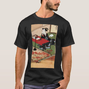 手 を 書 女, 春 Woman einen Brief schreiben, Shunsho T-Shirt