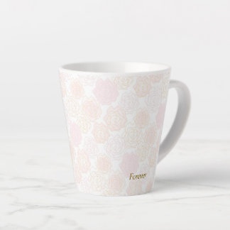 文字　カスタマイズ　バラ　アイボリー  カフェラテマグ MILCHTASSE