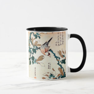 文 鳥 と コ シ, 北 Java Sparrow und Kobushi, Hokusai, ブ Tasse