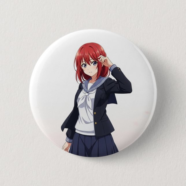 日本のアニメ風女子キャラクター BUTTON (Vorderseite)