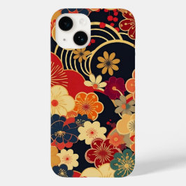 日本の伝統的なヴィンテージデザインを使用したアート作品 花 Case-Mate iPhone 14 HÜLLE