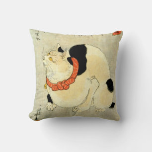 日本猫, 国芳 japanische Katze, Kuniyoshi, Ukiyo-e Kissen