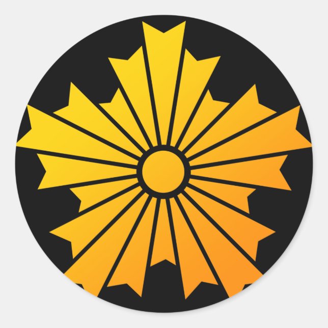 旭日章 RUNDER AUFKLEBER (Vorderseite)