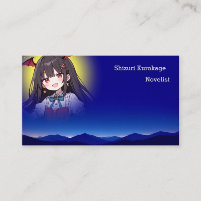 月があなたの顔写真になる VISITENKARTE (Vorderseite)