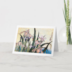 杜若ときりぎりす, 北斎 Iris und Heuschrecke, Hokusai Karte