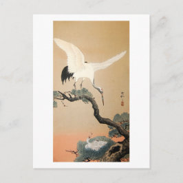 松 に 鶴, 古 Kranich auf Pine Tree, Koson, Ukiyo-e Postkarte
