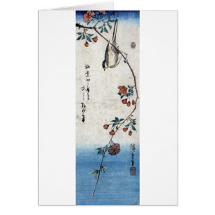 枝 桜 鳥, 広 重 Bird & Weeping Cherry, Hiroshige, Ukiyo