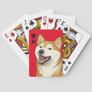 柴犬 Shiba Inu Hundespielkarten Japaner-Kanji Spielkarten