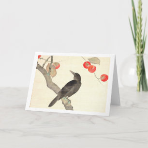 柿に烏, 抱一 Persimone und Krähe, Hōitsu Karte