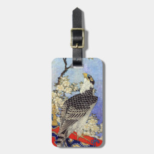 桜にハヤブサ, Falke-u. Kirschblüten, Hokusai, Ukiyo-e Gepäckanhänger