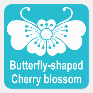 桜 胡 蝶 QUADRATISCHER AUFKLEBER
