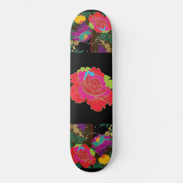 極彩色の牡丹ミックス SKATEBOARD