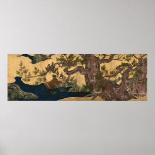 檜図 Cypress Tree Kano Eitoku Poster