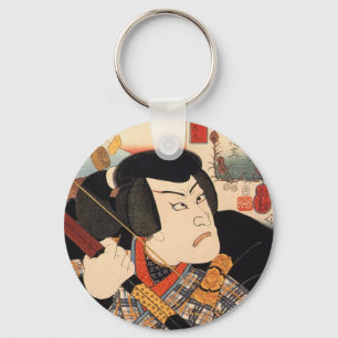 歌 舞 伎 者, 国 Kabuki Schauspieler, Kuniyoshi, Ukiyoe役 Schlüsselanhänger