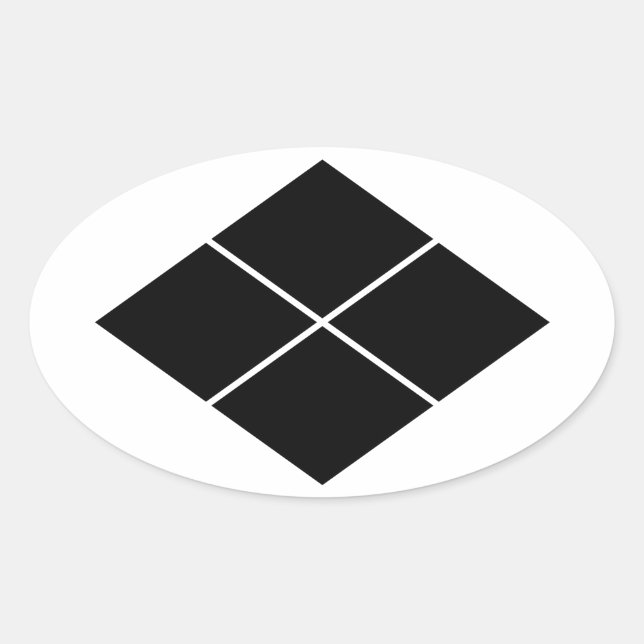 武田菱 OVALER AUFKLEBER (Vorderseite)