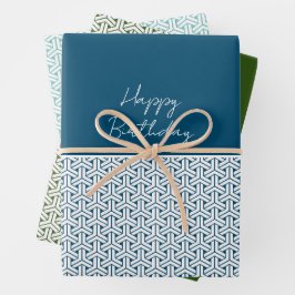 毘 沙 門 亀 甲 |Bishamon Kikkō traditionelles japanisch Geschenkpapier Set