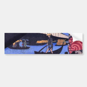 江 の 風 景, 広 Landschaft 重 Edo, Hiroshige Ukiyoe Autoaufkleber