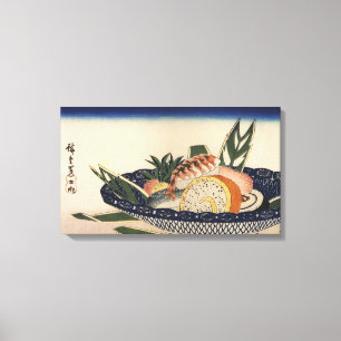 江 戸 前 司, 広 重 Sushi Bowl, Hiroshige, Ukiyo-e Leinwanddruck