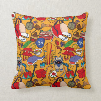 沖縄 de coussin d'illustration d'uchina de thème de