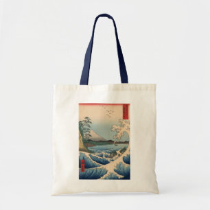 波と富士山, 広重 Welle und der Fujisan, Hiroshige Tragetasche