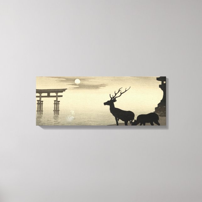 浮世絵キャンバス ukiyoe 小原古邨 「安芸の宮島」 キャンバスプリント leinwanddruck (Vorderseite)