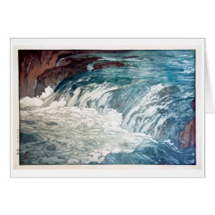 渓 流, Rapids, Hiroshi Yoshida, Holzschnitt