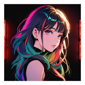 煌霞の少女【Radiant Haze Girl】 Fotodruck