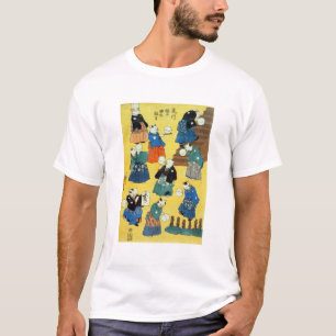 猫の曲芸師, 国芳 Akrobat der Katzen, Kuniyoshi, Ukiyo-e T-Shirt