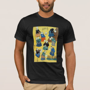 猫の曲芸師, 国芳 Akrobat der Katzen, Kuniyoshi, Ukiyo-e T-Shirt