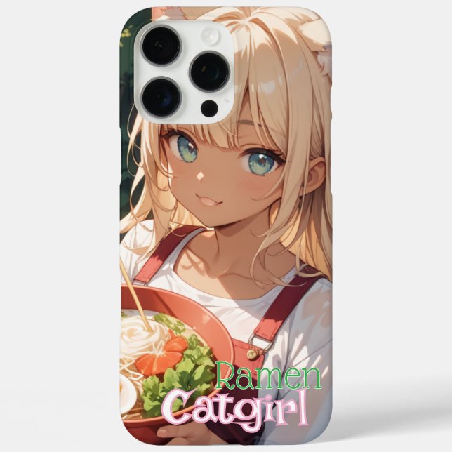 猫耳娘とラーメン iPhone 16 PRO MAX HÜLLE (Rückseite)