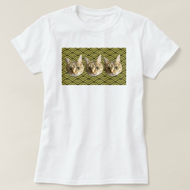 猫　ねこ　CAT T-Shirt (Design vorne)