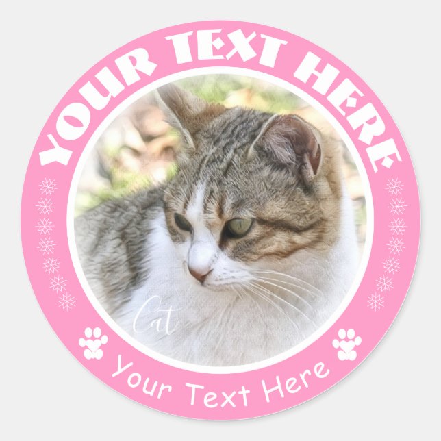 猫 ラ ウ シ ド ル RUNDER AUFKLEBER (Vorderseite)