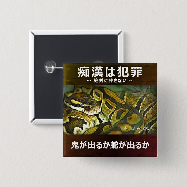 痴 防 止日漢語本版ニ200000000000000000001000000000000000000 BUTTON (Vorne & Hinten)