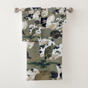 百 犬 図, 伊 藤 冲 hundert Dogs, Itō Jakuchū Badhandtuch Set