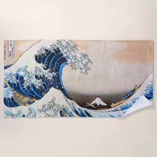 神奈川沖浪裏, 北斎 große Welle, Hokusai, Ukiyo-e Strandtuch