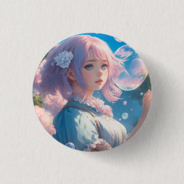 神秘的　女子　メルヘン　ラブリー BUTTON