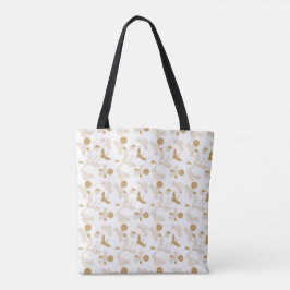 縁起の良い金色の日本の鶴模様 TASCHE