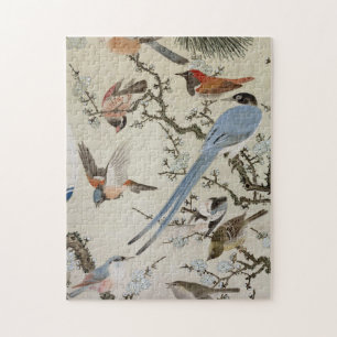 群 鳥図, 中 住道, Birds(detail), Doughnut